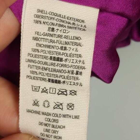 FREE PEOPLE Women's Easy Small Oversized Fushia Cropped Quilted Bomber Jacket - Picture 9 of 9